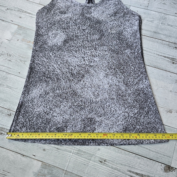 Lululemon Cool Racerback II Luon Spray Jacquard White Black - Picture 10 of 10